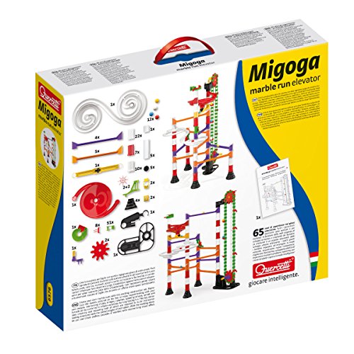 Quercetti Migoga Marble Run with Elevator 150 Piece Building Set with