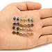 Feramox 316L Stainless Steel Stud Earrings Round Ball Earrings for Men Women Assorted Colors 6 Pairs (5mm)