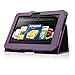 Kindle Fire HD 7 (2012 Version) Case - ACcase Amazon Kindle Fire HD7 (2012 Previous Model) Case - PU Leather Cover Case for Kindle Fire HD 7(2012 Version) with Auto Sleep Wake Function) - Stand Case - Dark Purple