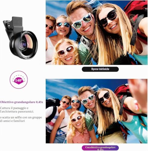 APEXEL 2 in 1 Camera Lens 12.5X Macro Phone Lens 0.45×Wide Angle Lens for Samsung Galaxy S10