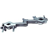 TUOREN Dual Drum Multi-Clamp Metal Extended Double Drum Extension Rack Clamp Percussion Mounting Bracket Drum Set Hardware Parts Accessories