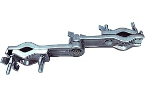 TUOREN Dual Drum Multi-Clamp Metal Extended Double Drum Extension Rack Clamp Percussion Mounting Bracket Drum Set Hardware Parts Accessories