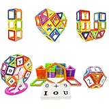 Soyee Magnetic Blocks STEM Educational Toys for 3,4 and 5+ Year Old Boys and Girls Creative Construction Fun Magnetic Tiles Kit Gifts for Kids - 100pcs Super Refill Kit