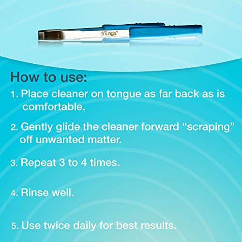 DrTung’s Stainless Tongue Scraper Tongue Cleaner for Adults, Kids