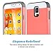 ULAK Galaxy S5 Case, Knox Armor Slim Dual Layer Hybrid PC TPU Protective Case Grip Cover for Samsung Galaxy S5 / Galaxy SV/Galaxy S V/Galaxy i9600 Coral Pink/Gray