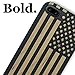 Wood iPhone Case - iPhone 7 Plus/iPhone 7 Plus Case - WDPKR Wooden Phone Cover - Unique High Contrast Black Painted Wood Bumper Accessory for Apple iPhone 7 Plus (American Flag)