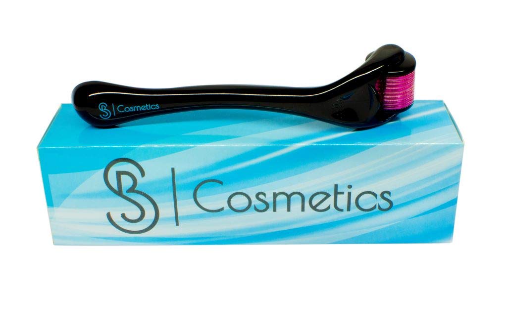 Derma Roller Cosmetic Needling Kit - For Face, Hair Growth, Body and Beard - 540 Titanium .25mm Microneedle Roller, Includes Free Storage Case: Beauty