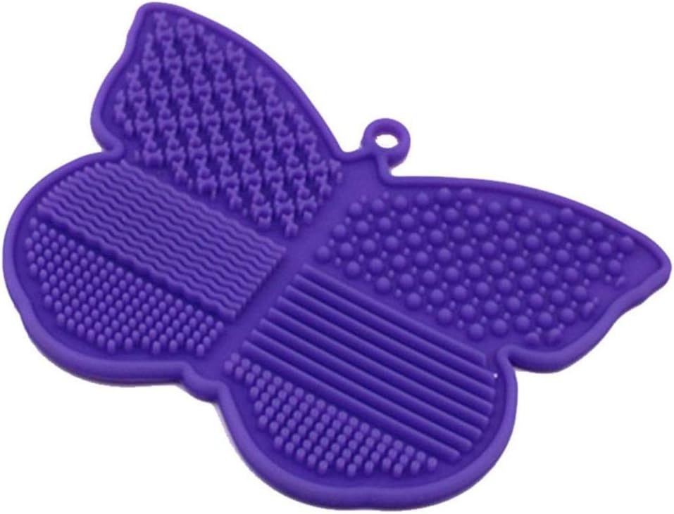 Lannmart Butterfly Silicone Brush Cleaner with Sucker Washing Brush Gel Cleaning Mat Foundation Makeup Brush Cleaner Pad