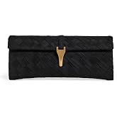 JW PEI Women's Zaria Faux Suede Woven Clutch