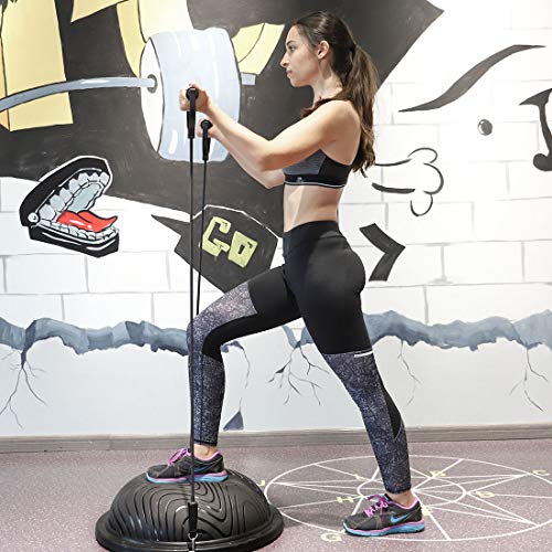 DEVEBOR Balance Ball Balance Trainer with Resistance Bands, Matte