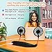 Hands-Free USB Personal Neck Fan, Portable Mini Headphone Design Neck Fan, 7-Color LED, with Aromatherapy, 3-Speed, 360-Degree Free Rotation for Home, Office and Travel (Black)