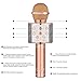 Calie Bluetooth Wireless Karaoke Microphone,Portable Bluetooth Speaker Player,Selfie Function for Apple iPhone Android Smartphone-Rose Gold