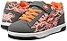 Heelys Boys' Dual up x2 Sneaker, Charcoal/Orange, 1 M US Little Kid