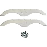 ProCamp RV Tandem Trailer Fender Skirt | White Pair, Camper Flares | White tandem-axle fender skirt pair; replacement RV camper &amp; travel trailer fender flares for dual-axle rigs