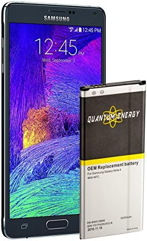 QUANTUM ENERGY Replacement Battery with NFC &amp; Warranty for Samsung Galaxy Note 4