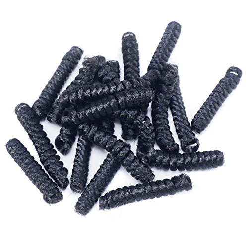 XFX 5 Packs Saniya Curl Crochet Hair Synthetic Curly 20roots/pack 20 Inch Spiral Crochet Hair Crochet Braids (#1B)