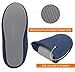 ULTRAIDEAS Men's Lightweight Cotton Slippers with Memory Foam and Soft Sole (Blue/Blue,9-10)