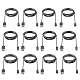 Smays Micro USB Cable Bulk Cord Black 3ft 12-Pack
