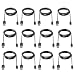 Smays Micro USB Cable Bulk Cord Black 3ft 12-Pack primary