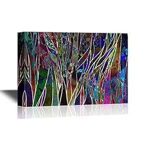 Canvas Wall Art - Colorful Watercolor Style Pattern - Gallery Wrap Modern Home Art | Ready to Hang - 12x18 inches