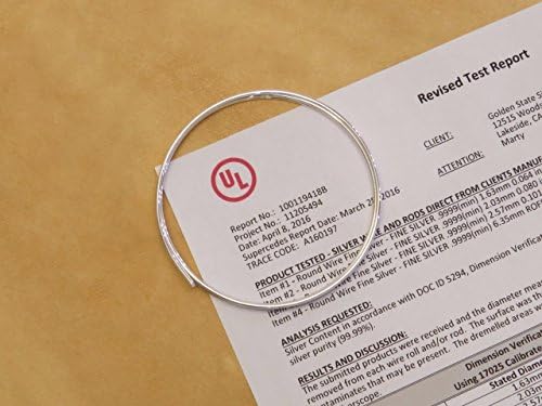 99.995% Pure Silver Wire 12 Gauge • 36-inch Coil (3 feet) • Origin USA • Colloidal Generator Wire • Guaranteed .99995+ Purity by Golden State Silver • Certified Test Report Included