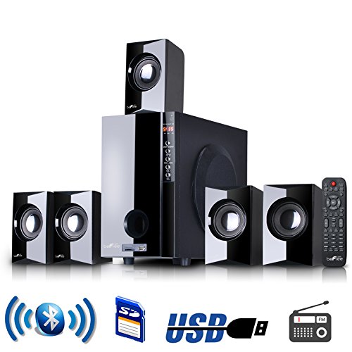BeFree Sound BFS-430-BLK 5.1 Channel Surround Sound Bluetooth Speaker System