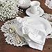 Hortense B. Hewitt Decorative Laser-Cut Paper Place Mats, Set of 12, White Shimmer