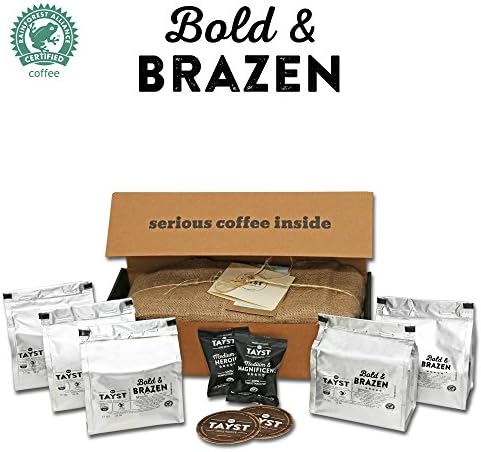 Tayst Coffee Pods, Bold & Brazen Dark Roast, K Cups Compatible with Keurig Coffee Maker, Sustainable Single Serve, Pack of 50