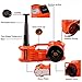 12V DC 1 Ton Electric Hydraulic Floor Jack Set with Impact Wrench for Car Use (6.1-17.1 inch, Orange)