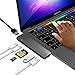 USB Type-C Hub Adapter, Dual USB-C Thunderbolt 3 (40gb/s), 7in1 Multi-Port Dongle for 2016 or later MacBook Pro, 4K HDMI, microSD/SD Card Reader, 2xUSB 3.0,100W Power Delivery (Space Gray)