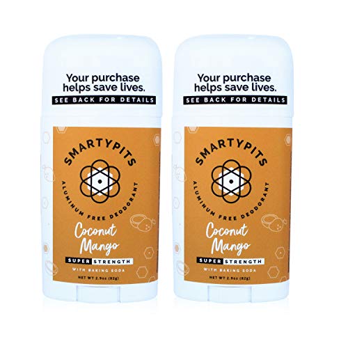 SmartyPits 2 Pack Natural/AluminumFree Deodorant (with baking soda) Paraben Free, Phthalate