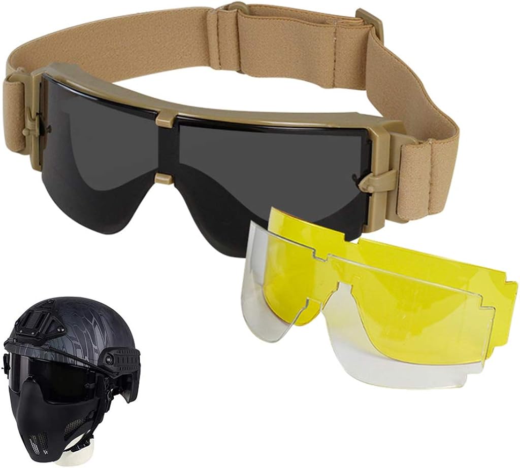 Lunettes Tactiques De Tir Chasse – Antichoc Antibuixxlair 22x11,5cm PC TPU