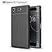 Cocomii Stitch Leather Design Sony Xperia XZ1 Compact Case, Slim Thin Glossy Soft TPU Silicone Rubber Gel Luxury Leather Pattern Fashion Bumper Cover Compatible with Sony Xperia XZ1 Compact (Black)