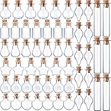 80 Pieces Wishing Bottle Glass Cork Bottles Tiny