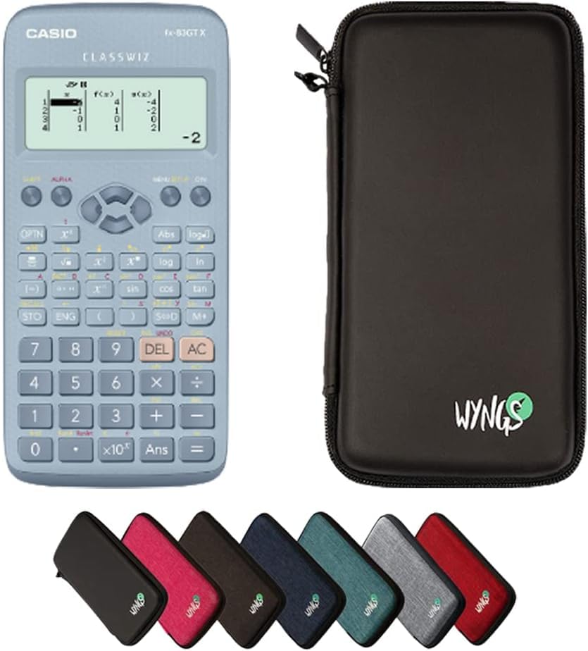 CALCUSO Basic Set Black with Calculator Casio FX-83GT X Blue