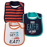 Carter's 3-Piece Baby Boy Bib Set, Speed Eater