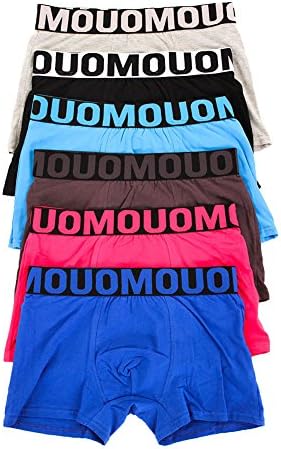 Uomo Men's 6 Pack of Color Cotton Stretch Boxer Briefs-2XL-Solid