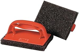3M Scotch-Brite PROFESSIONAL 9537 Scotchbrick Griddle Scrubber, 4w x 6d x 3h, Red/Brown, Pack of 4 (Case of 3 Packs)