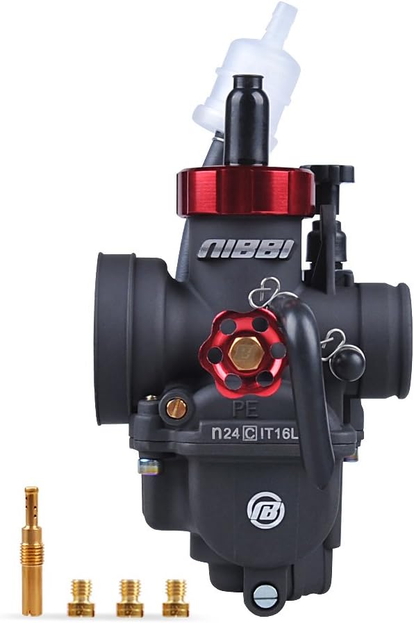 NIBBI Racing Parts 28mm Motorcycle Carburetor 150CC Dirt Bike Carburetor Kit PE28mm Carburetor With Carburetor Jets Fit YAMAHA SUZUKI TAOTAO KYMCO Motorcycle GY6 Scooter ATV Dirt Bike SSR TTR Apollo