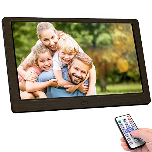 Digital Photo Frame, 10 inch Digital Picture Frame HD 1920×1080 16: 10 Full IPS Display Photo/Music/Video/Calendar, Auto On/Off Timer, Background Music Support 32GB USB Drives/SD Card,Remote Control