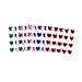Super Z Outlet Mini Self-Adhesive Back Jewels Multi-Color Assorted Gems Rhinestone, Hearts, Diamonds, Stars Stickers for Arts & Crafts Projects, Decorations, Invitations (500 Assorted Pieces)