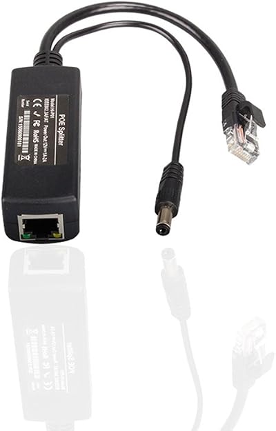 LFHUKEJI POE Splitter 48V to 12V 100M IEEE802.3af/at IP Camera AP