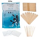 Cirepil Big Blue Bead Wax (800gm) Kit, includes 100 X-Small and 60 Large Applicator Sticks