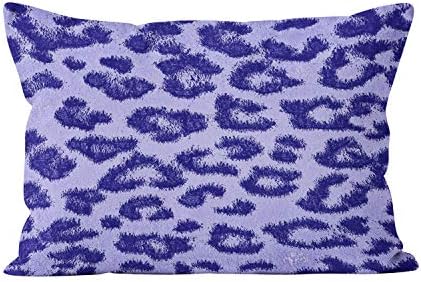 Wesbin Purple Leopard Skin Fur Beauty Hidden Zipper Home Decorative Rectangle Throw Pillow Cover Cushion Case Inch 12x20 Boudoir One Side Design Printed Pillowcase