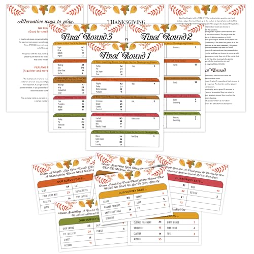 Halloween Friendly Feud Game Set - Family Party Game With Question Cards