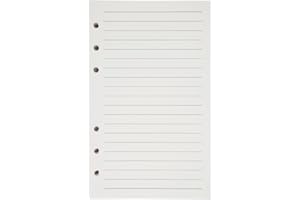 MALEDEN A5 Refill Paper, Planner Inserts for A5 Binder Budget Planner Journals Notebook, 6 Ring Loose Leaf Lined Paper for No Bleeding Through, 160 Pages