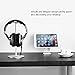 TechVibe Headphone Stand, Desktop Aluminum Headphone Holder for Bose, Beats, Sony, Sennheiser, Philips, Skull Candy, Plantronics, JVC, Gaming, DJ, Universal Headphone Compatibility - Silver