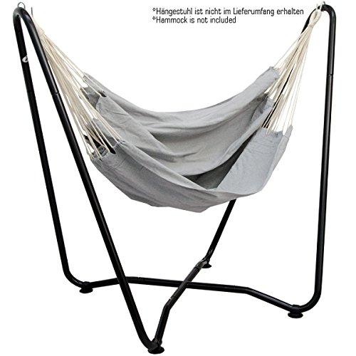 AMANKA Hängesessel Gestell bis 150 kg - 155cm Hängestuhl Ständer für Kinder und Erwachsene - Metall – Bild 7