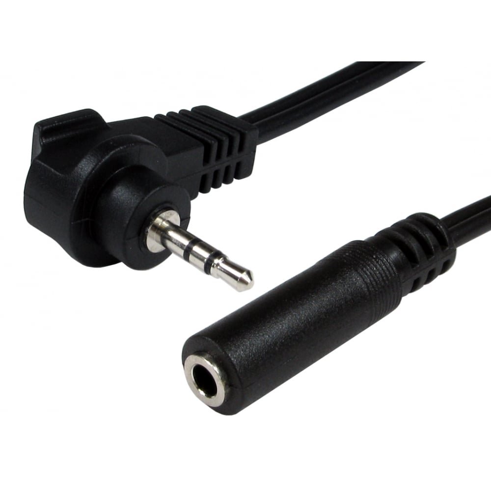 2.5mm Male to 3.5mm Female Earphone Jack Adapter Converter---Black