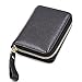 Kinzd Accordion Wallet RFID Leather Card Wallet for Women Credit Card Holder (OneSize, upgraded Black)